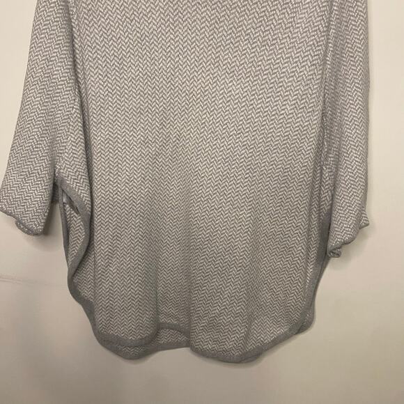 New Loft Gray Poncho Sweater Turtle Neck Classic Office Fall Pullover M Large - Picture 3 of 13